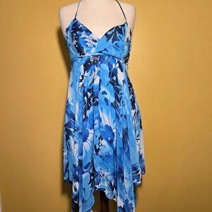 Gorgeous Jennifer Lopez Santorini Escape Sheer Overlay Sundress 10 Floral Hawaii